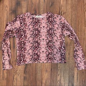 Ragdoll Cropped Long sleeve Tee Rose Python 🐍 S